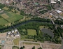 Aerial view of the Richmond Park on the south of the river