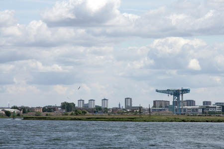 View of the Clydebank Titan Crane at Queens Quay