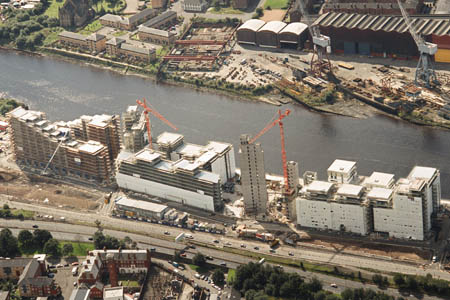 Aerial view of the phase 1 build