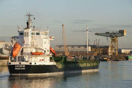 Commercial vessel on The Clyde