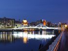Looking across the River Clyde towards the IFSD at night