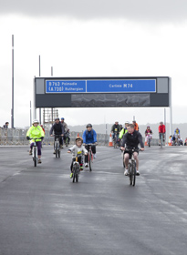 The M74 opened to cyclists and runners in advance of its launch