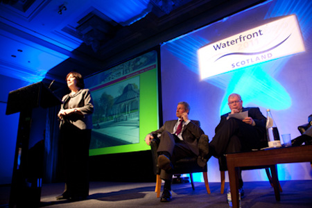 Eleanor McAllister OBE, MD of Clydebank Rebuilt speaks at Waterfront Expo 2011