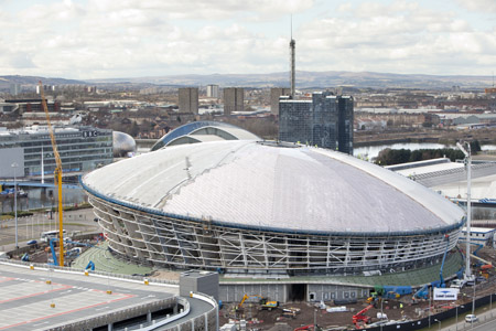 The SSE Hydro's roof is taking shape
