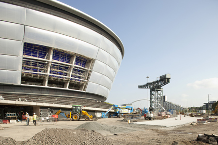 The SSE Hydro in the final stages of construction